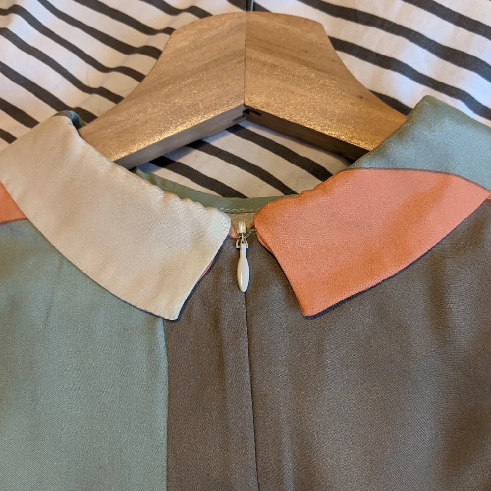 Dusen Dusen Jane Collar Maps dress Size 2 - Picture 4 of 12